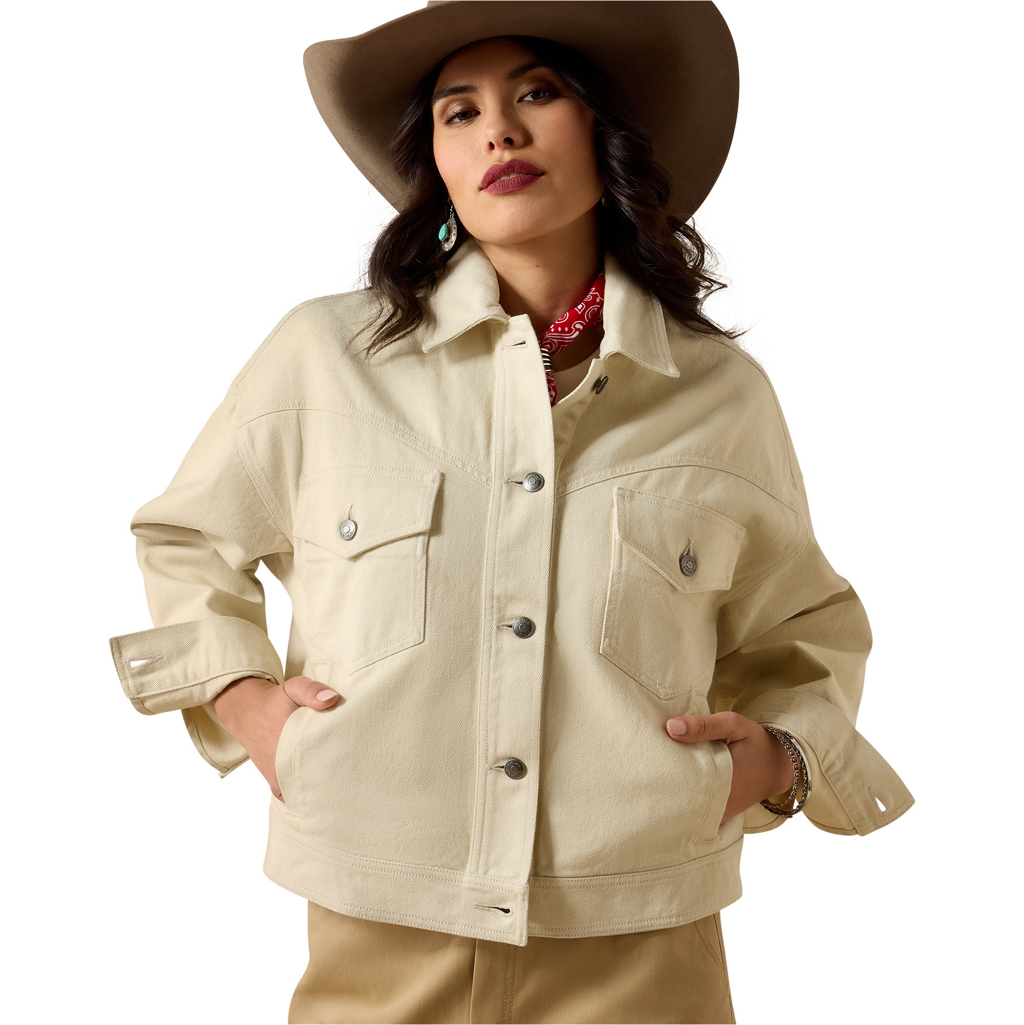 2026 Ariat Womens Solar Cotton Twill Jacket 10071115 - Summer Sand